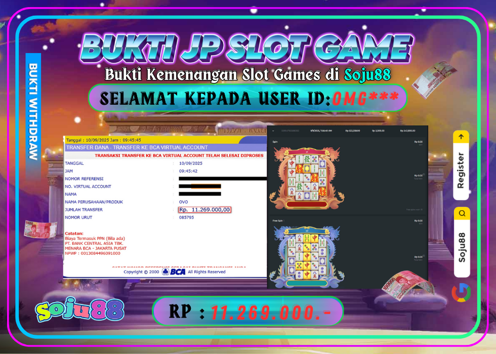 JACKPOT SLOT GAME (PRAGMATICPLAY – MAHJONG WINS 3 – BLACK SCATTER) RP.11.269.000,- LUNAS DI SOJU88!